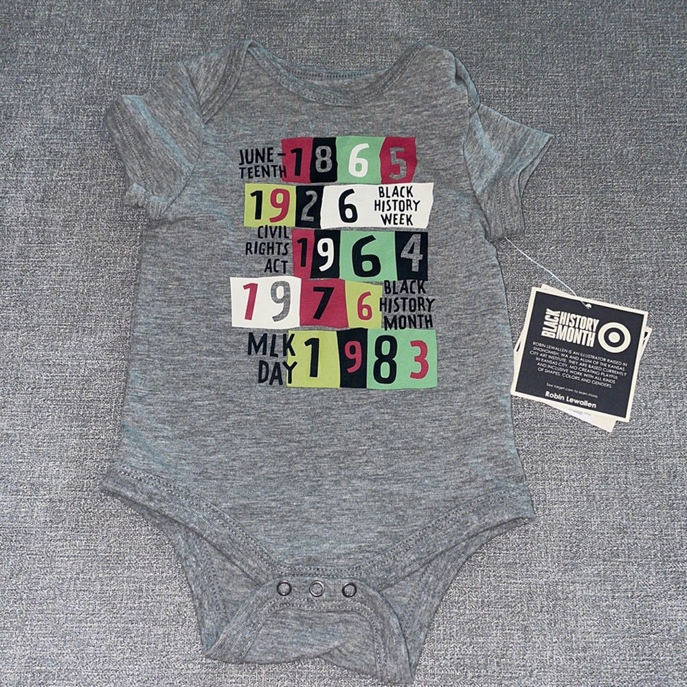 Black History Month Infant 0-3 Month Onesie